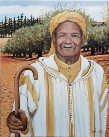Marocain-portrait-huile-diane-berube